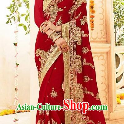 Asian India Traditional Court Queen Sari Dress Indian Bollywood Nobility Bride Costume for Women