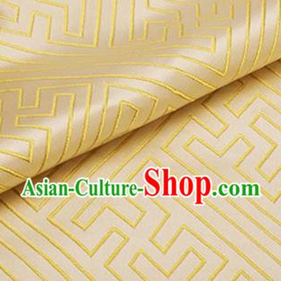 Chinese Traditional Pattern Design Silk Fabric Golden Brocade Tang Suit Fabric Material