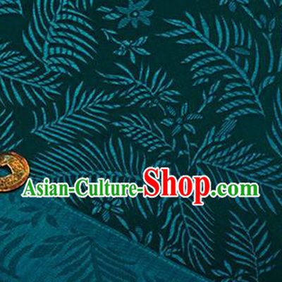 Chinese Traditional Pattern Design Silk Fabric Atrovirens Brocade Tang Suit Fabric Material
