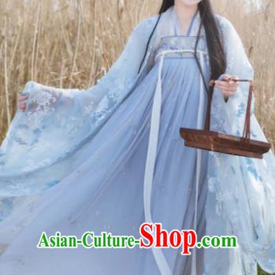 Asian Chinese Traditional Tang Dynasty Court Princess Historical Costume Ancient Peri Hanfu Dress for Women