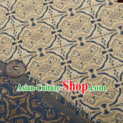 Chinese Traditional Pattern Design Silk Fabric Khaki Song Brocade Tang Suit Drapery Material