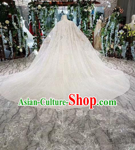 Handmade Customize Princess Trailing Wedding Dress Court Bride Embroidered Costume for Women Handmade Customize Princess Trailing Wedding Dress Court Bride Embroidered Costume for Women