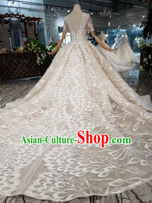Handmade Customize Princess Embroidered Wedding Mullet Dress Court Bride Costume for Women Handmade Customize Princess Embroidered Wedding Mullet Dress Court Bride Costume for Women