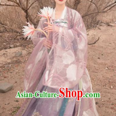 Asian Chinese Tang Dynasty Palace Princess Historical Costume Ancient Court Consort Traditional Hanfu Dress for Women