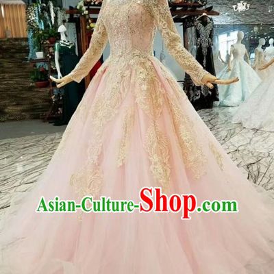 Customize Modern Fancywork Full Dress Top Grade Waltz Dance Costume for Women