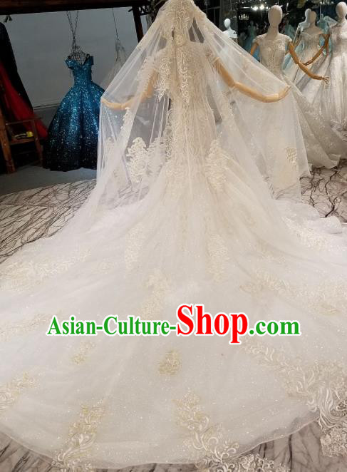 Customize Handmade Princess Embroidered Beads Mermaid Dress Wedding Court Bride Costume for Women Customize Handmade Princess Embroidered Beads Mermaid Dress Wedding Court Bride Costume for Women