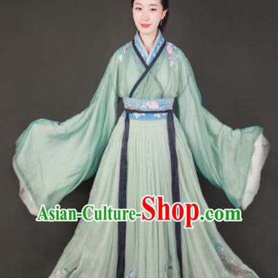 Traditional Chinese Jin Dynasty Imperial Princess Embroidered Hanfu Dress Ancient Drama Palace Lady Historical Costume for Women