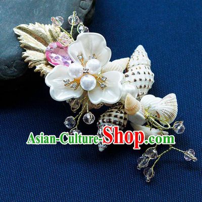 China Ancient Princess Conch Hair Claw Hairpins Chinese Traditional Hanfu Hair Accessories for Women