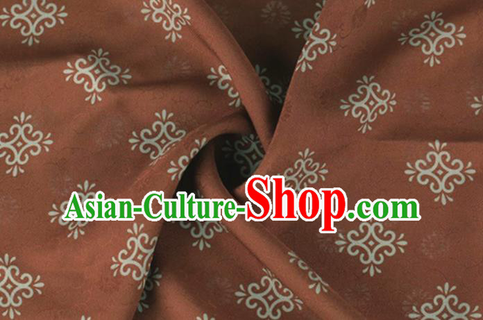 Asian Chinese Traditional Pattern Design Coffee Brocade Fabric Silk Fabric Chinese Fabric Asian Material Asian Chinese Traditional Pattern Design Coffee Brocade Fabric Silk Fabric Chinese Fabric Asian Material