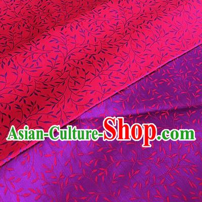 Asian Chinese Traditional Willow Branch Pattern Design Rosy Brocade Fabric Silk Fabric Chinese Fabric Asian Material