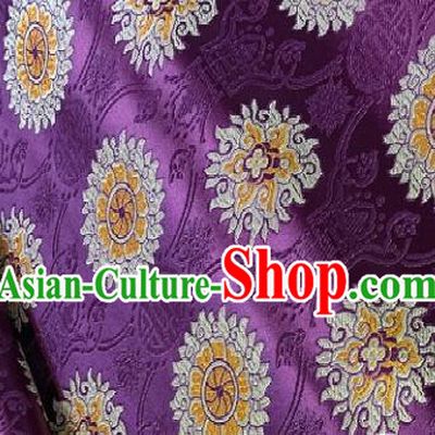 Asian Chinese Traditional Pattern Design Purple Brocade Fabric Silk Fabric Chinese Fabric Asian Material
