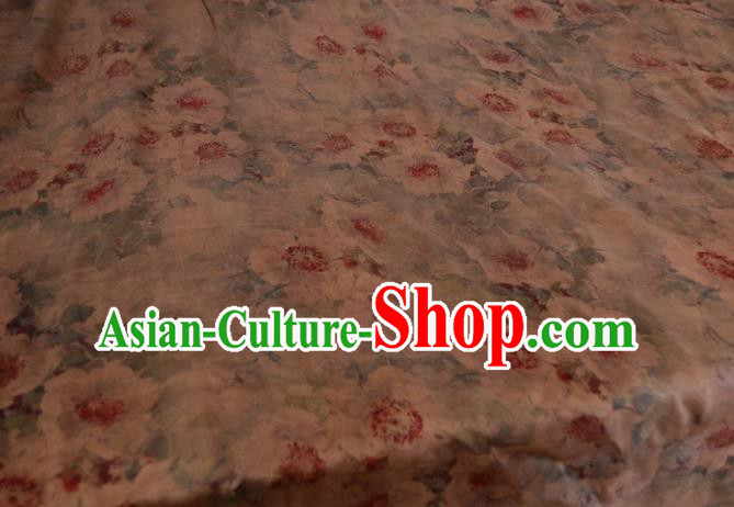 Chinese Traditional Camellia Pattern Design Satin Watered Gauze Brocade Fabric Asian Silk Fabric Material Chinese Traditional Camellia Pattern Design Satin Watered Gauze Brocade Fabric Asian Silk Fabric Material