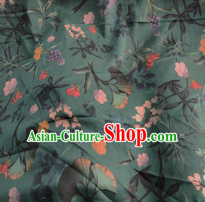 Chinese Traditional Pattern Design Green Satin Watered Gauze Brocade Fabric Asian Silk Fabric Material Chinese Traditional Pattern Design Green Satin Watered Gauze Brocade Fabric Asian Silk Fabric Material