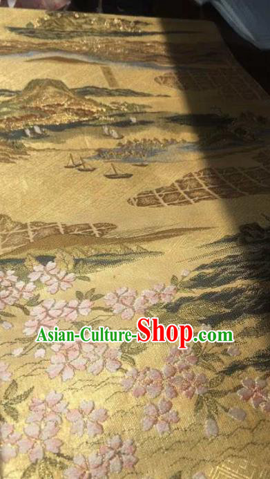 Chinese Traditional Embroidered Pattern Design Golden Brocade Fabric Asian Silk Fabric Chinese Fabric Material Chinese Traditional Embroidered Pattern Design Golden Brocade Fabric Asian Silk Fabric Chinese Fabric Material