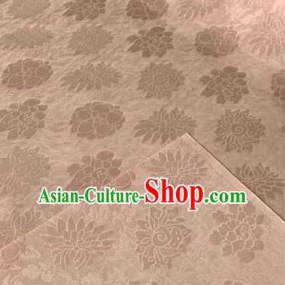Chinese Traditional Rich Lotus Pattern Design Pink Brocade Fabric Asian Silk Fabric Chinese Fabric Material