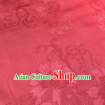 Chinese Traditional Cirrus Flowers Pattern Design Rosy Brocade Fabric Asian Silk Fabric Chinese Fabric Material