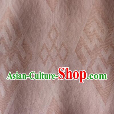 Chinese Traditional Rhombus Pattern Design Pink Brocade Fabric Asian Silk Fabric Chinese Fabric Material