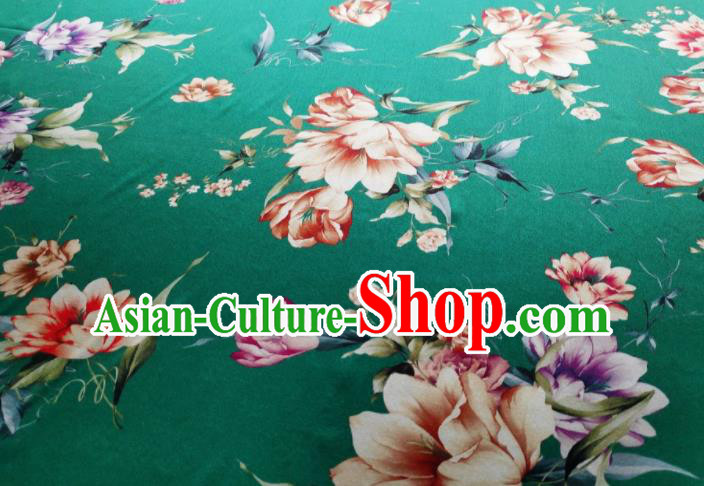 Chinese Traditional Pattern Design Green Satin Watered Gauze Brocade Fabric Asian Silk Fabric Material Chinese Traditional Pattern Design Green Satin Watered Gauze Brocade Fabric Asian Silk Fabric Material