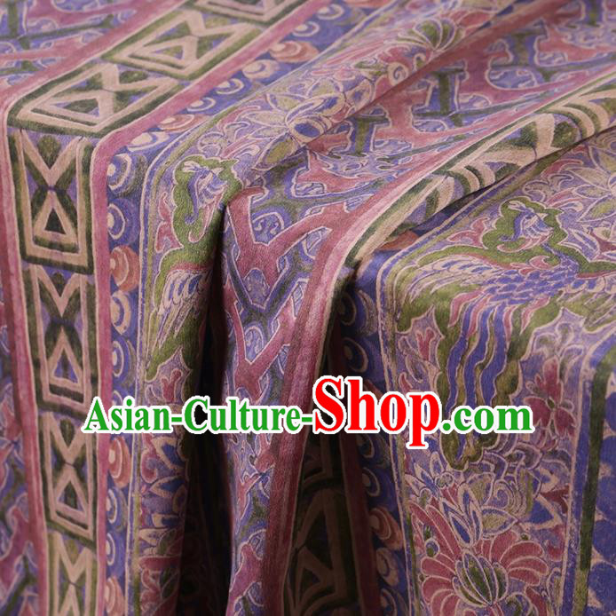 Traditional Chinese Satin Classical Pattern Design Lilac Watered Gauze Brocade Fabric Asian Silk Fabric Material Traditional Chinese Satin Classical Pattern Design Lilac Watered Gauze Brocade Fabric Asian Silk Fabric Material