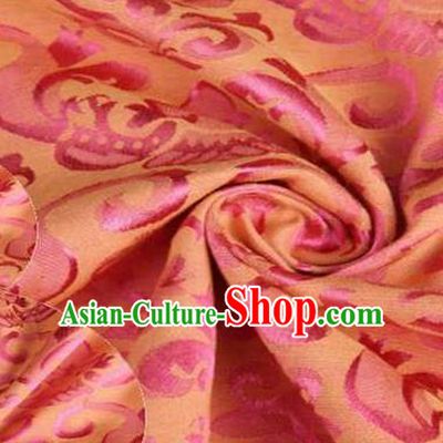 Chinese Classical Didymaotus Pattern Design Pink Brocade Traditional Hanfu Silk Fabric Tang Suit Fabric Material