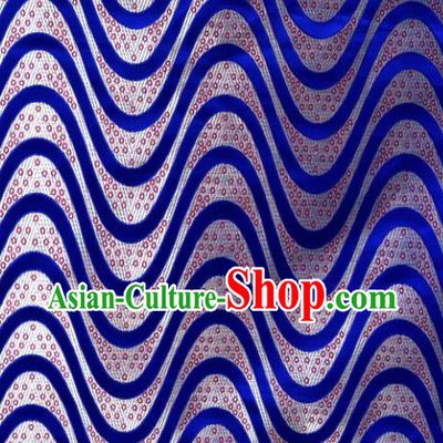Chinese Classical Plum Blossom Pattern Design Royalblue Brocade Asian Traditional Hanfu Silk Fabric Tang Suit Fabric Material