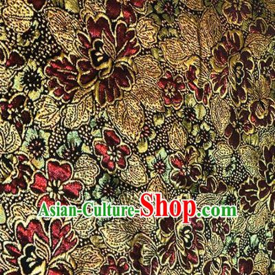 Chinese Classical Pattern Design Purplish Red Brocade Asian Traditional Tibetan Robe Silk Fabric Tang Suit Fabric Material
