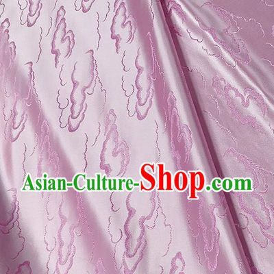 Traditional Chinese Classical Auspicious Clouds Pattern Design Fabric Pink Brocade Tang Suit Satin Drapery Asian Silk Material