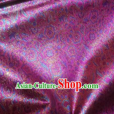 Asian Chinese Classical Pattern Design Rosy Brocade Fabric Traditional Tang Suit Satin Drapery Silk Material