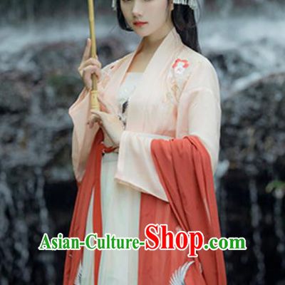 Traditional Chinese Ancient Tang Dynasty Court Princess Embroidered Historical Costume Complete Set for Women