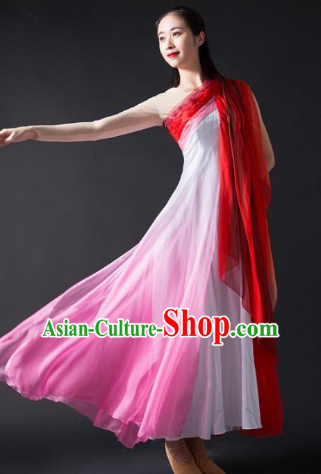 Chinese Modern Dance Pink Dress Opening Dance Stage Performance Costume for Women Chinese Modern Dance Pink Dress Opening Dance Stage Performance Costume for Women