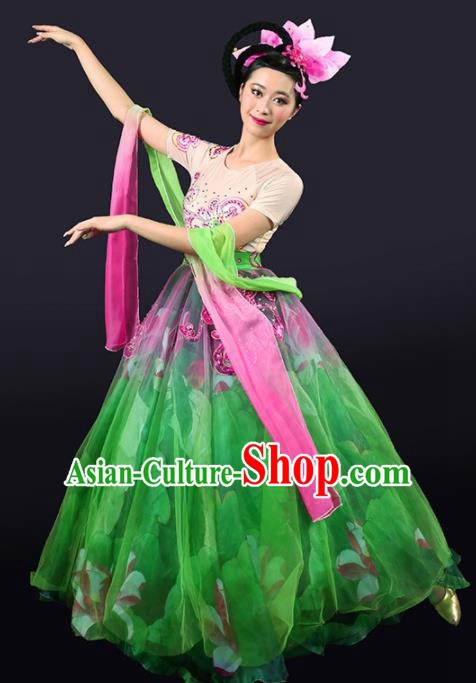 Chinese Spring Festival Gala Modern Dance Green Dress Opening Dance Stage Performance Costume for Women Chinese Spring Festival Gala Modern Dance Green Dress Opening Dance Stage Performance Costume for Women