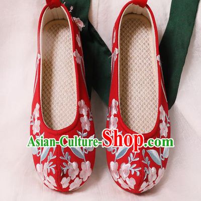 Chinese Shoes Wedding Red Shoes Opera Shoes Hanfu Princess Shoes Embroidered Shoes for Women