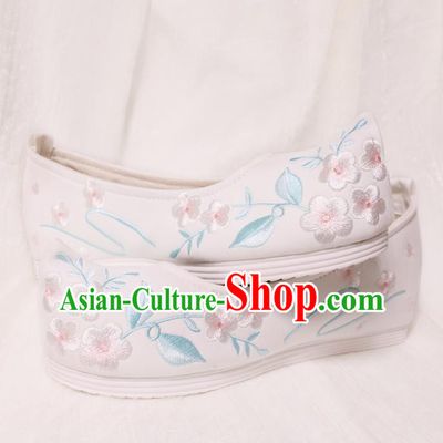 Chinese Shoes Wedding White Shoes Opera Shoes Hanfu Princess Shoes Embroidered Shoes for Women