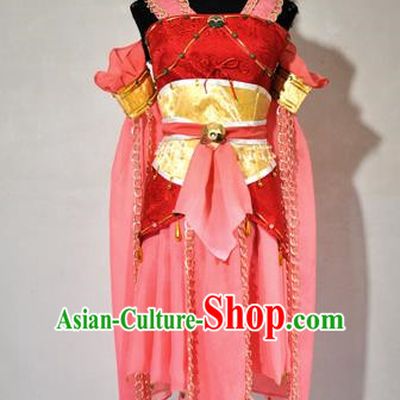 Top Grade Cosplay Fairy Witch Pink Costume Ancient Female Swordsman Dress for Women