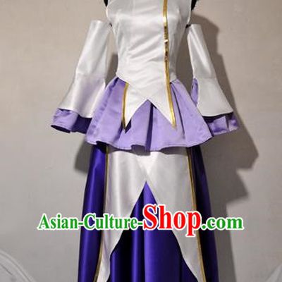 Top Grade Cosplay Young Lady Costume Ancient Female Swordsman White Dress for Women
