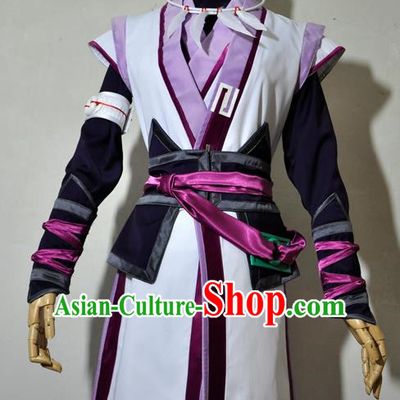 Chinese Traditional Cosplay Taoist Priest Young Hero Costume Ancient Swordsman Hanfu Clothing for Men