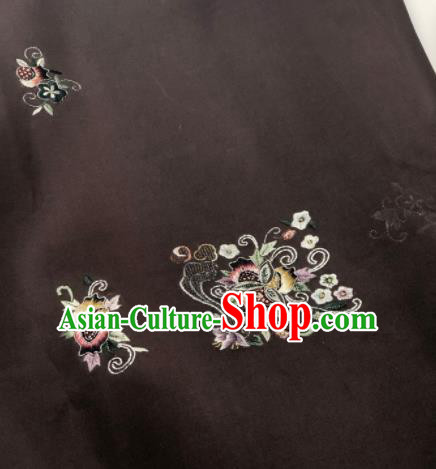 Traditional Chinese Embroidered Black Silk Fabric Classical Pattern Design Brocade Fabric Asian Satin Material Traditional Chinese Embroidered Black Silk Fabric Classical Pattern Design Brocade Fabric Asian Satin Material