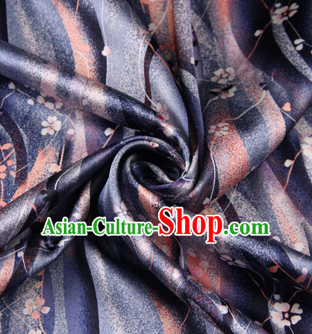 Chinese Traditional Classical Plum Pattern Purple Brocade Damask Asian Satin Drapery Silk Fabric Chinese Traditional Classical Plum Pattern Purple Brocade Damask Asian Satin Drapery Silk Fabric