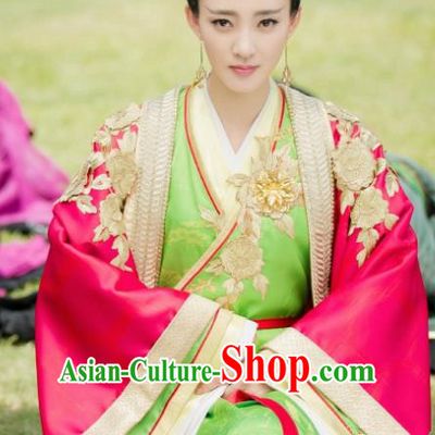 Drama The Legend of Deification Chinese Ancient Shang Dynasty Imperial Consort Su Daji Historical Costume and Headpiece Complete Set