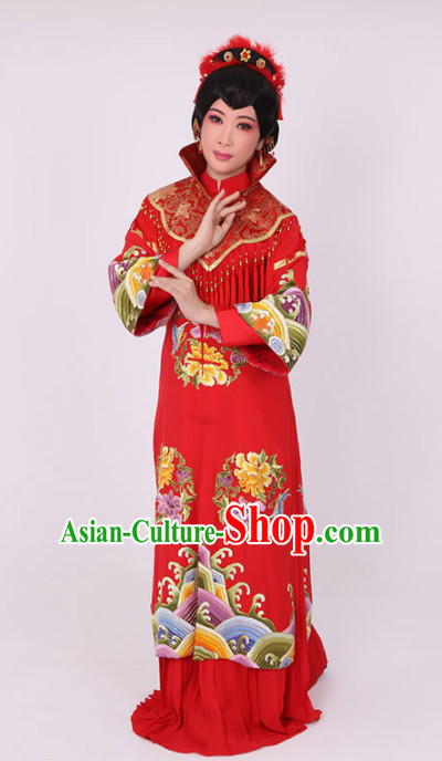 Chinese Traditional Peking Opera Wedding Costume Ancient Bride Red Dress for Women Chinese Traditional Peking Opera Wedding Costume Ancient Bride Red Dress for Women