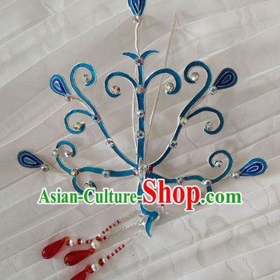 Chinese Ancient Queen Phoenix Tassel Hairpins Traditional Beijing Opera Diva Hair Accessories for Adults