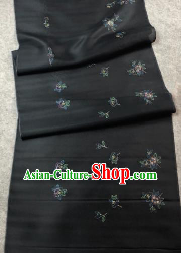 Traditional Chinese Satin Classical Embroidered Pattern Design Black Brocade Fabric Asian Silk Fabric Material Traditional Chinese Satin Classical Embroidered Pattern Design Black Brocade Fabric Asian Silk Fabric Material