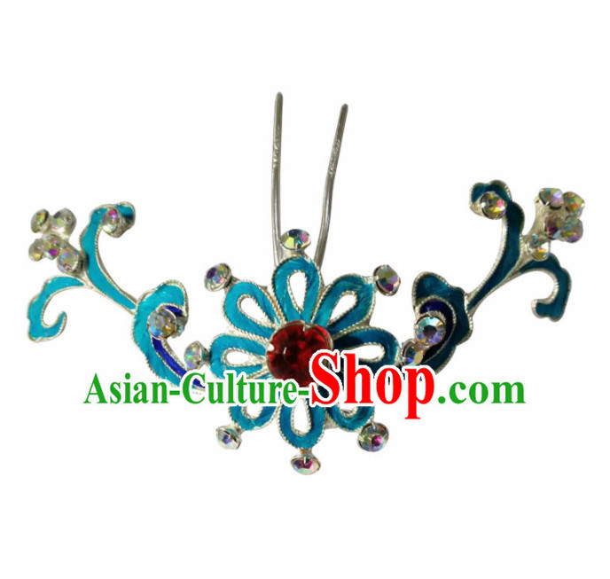 Chinese Ancient Queen Flower Hairpins Traditional Beijing Opera Hair Accessories for Women Chinese Ancient Queen Flower Hairpins Traditional Beijing Opera Hair Accessories for Women