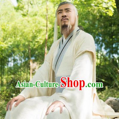 Chinese Ancient Zhou Dynasty Prime Minister Jiang Ziya Drama The Legend of Deification Costume for Men