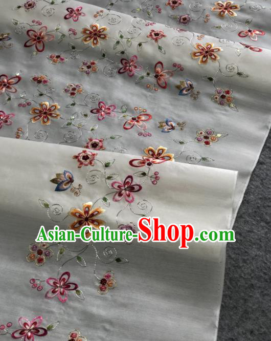 Traditional Chinese Silk Fabric Classical Embroidered Flowers Pattern Design Brocade Fabric Asian Satin Material Traditional Chinese Silk Fabric Classical Embroidered Flowers Pattern Design Brocade Fabric Asian Satin Material