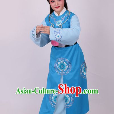 Chinese Traditional Beijing Opera Niche Jia Baoyu Embroidered Blue Robe Ancient Number One Scholar Costume for Men