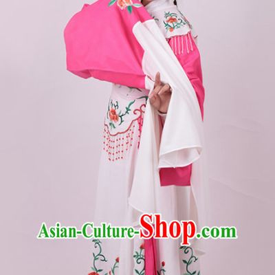 Chinese Traditional Peking Opera Actress Embroidered Water Sleeve Dress Ancient Peri Princess Costume for Women