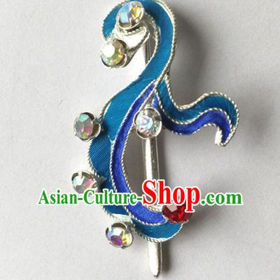 Chinese Ancient Court Princess Pteris Hairpins Traditional Beijing Opera Diva Hair Accessories for Adults