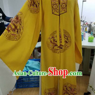 Chinese Traditional Beijing Opera Niche Scholar Yellow Robe Ancient Nobility Childe Costume for Men