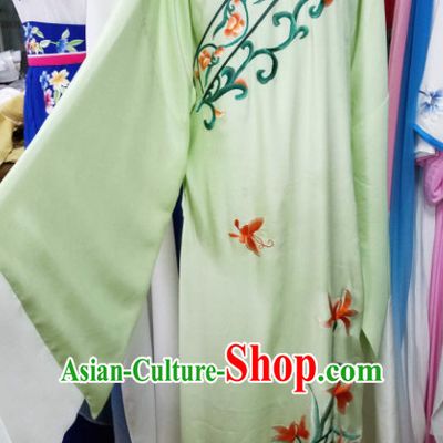 Chinese Traditional Beijing Opera Niche Embroidered Light Green Robe Ancient Scholar Nobility Childe Costume for Men